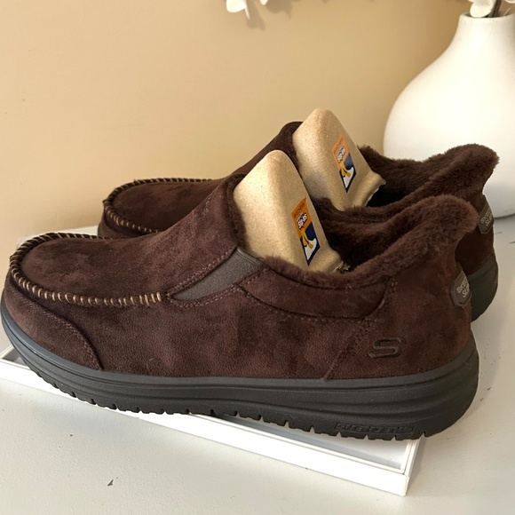 New! SKECHERS SLIP-INS Relaxed Fit MURETTE - SCOFIELD Comfort Shoe Brown Size 9 - Picture 3 of 14